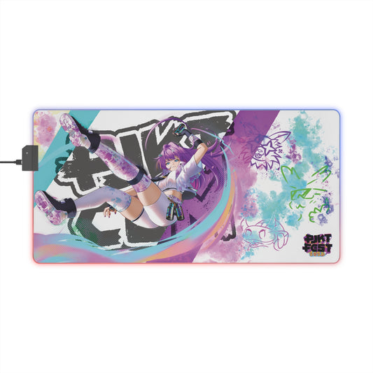 PJKT Revi LED Gaming Mouse Pad  23.6" (White)