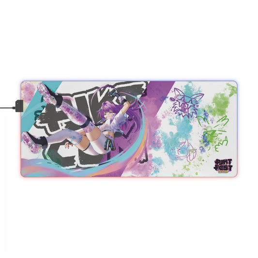 PJKT Revi LED Gaming Mouse Pad  35.4" (White)